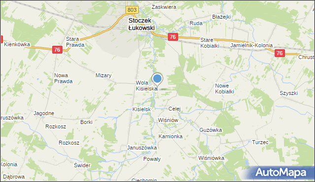 mapa Kapice, Kapice gmina Stoczek Łukowski na mapie Targeo
